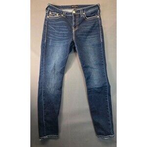 True Religion Dark Wash Halle Super Skinny Denim Jeans Sz 32